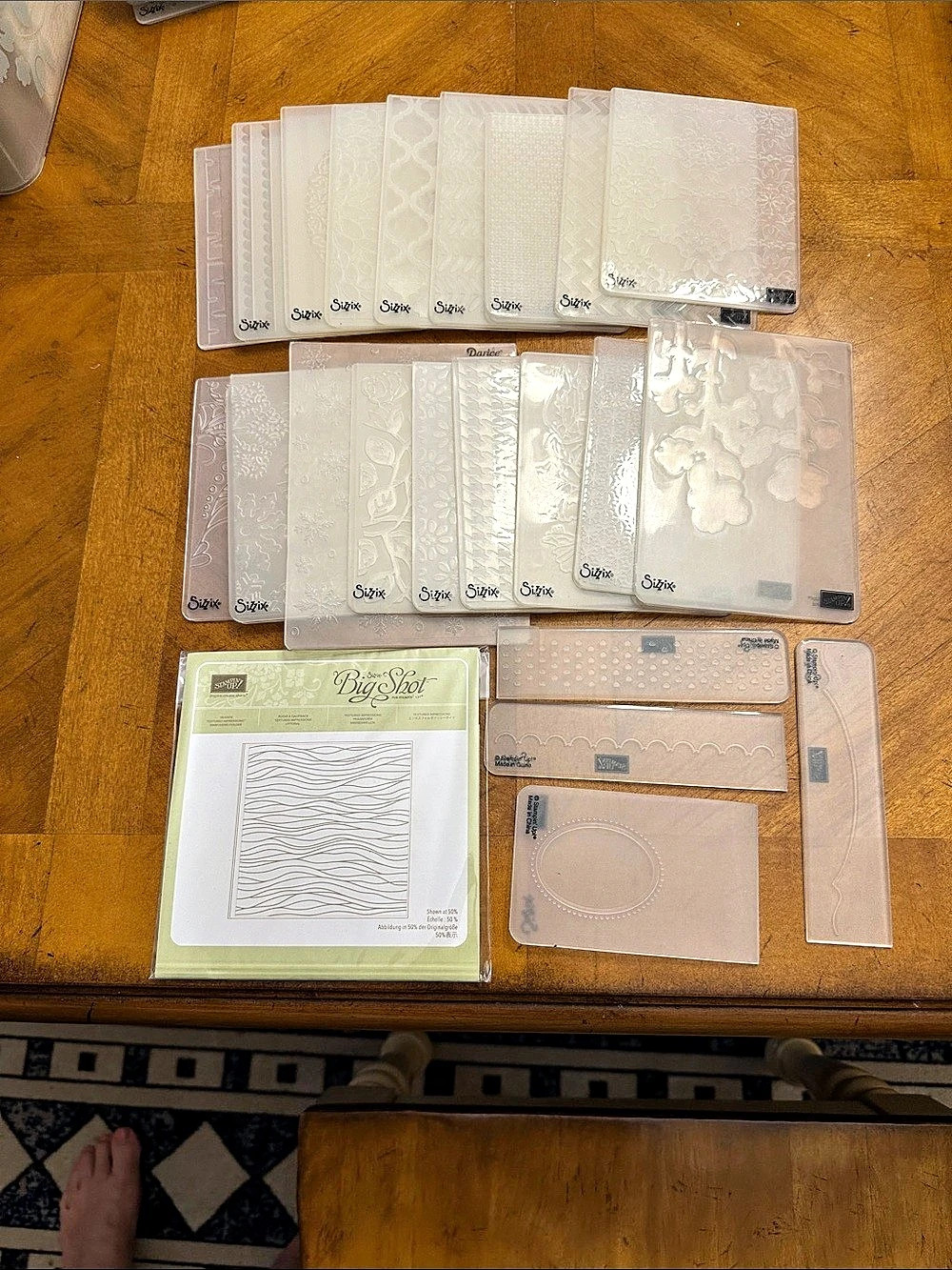 Big Shot Embossing Folder Set different sizes, 23 in total